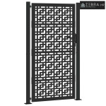 Dvorišna vrata - Vrtna vrata crna 100x175 cm čelična križna konstrukci