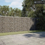 Gabion s žicom debljine 3,5 mm i mrežom 5x10 cm 400x20x150 cm - 20 cm