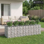 Gabionski uzdignuti krevet 3 kom. 300 x 100 x 100 cm Srebrna - 300 x 1