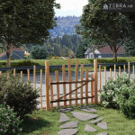 Lukasta ograda 100 x 90 cm Impregnirano drvo lješnjaka Smeđa - Smeđa 1