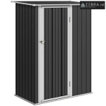 Metalna vrtna kućica, alatnica, 1.07 m², 142x86x189 cm, tamno siva