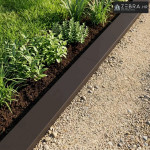 Profil za rubove vrta 10 kom. 100 x 15 x 5 cm Čelik Crna - Crna 100 x