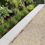 Profil za rubove vrta 2 kom. 100 x 20 x 5 cm Čelik Bijela - Bijela 100
