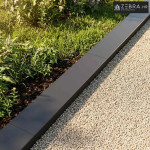Profil za rubove vrta 2 kom. 100 x 20 x 5 cm Čelik Crna - Crna 100 x 2