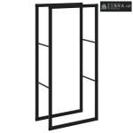 Stalak za drva crni 55x30x116 cm čelik - 55 x 30 x 116 cm