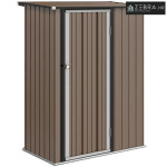 Vrtna kućica 1,07 m² s kosim krovom, 142 x 86 x 189 cm, alatnica s vra