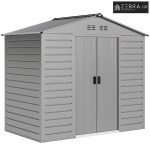Vrtna kućica za alat, 2,43 m², 213x131x192 cm, kosi krov, siva