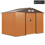 Vrtna kućica s kliznim vratima, 2,77 x 1,95 x 1,92 cm, metalna, žuta