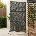 Zaslon za privatnost 100 x 50 x 180 cm Čelik Antracit - Antracit geome