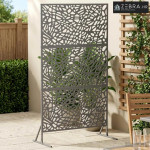 Zaslon za privatnost 100 x 50 x 180 cm Čelik Antracit - Antracit Uzora