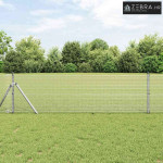 Zavarena žičana ograda 2500 x 60 cm Srebrno - Srebrno 12 x 12 mm 25 x
