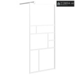 Pregrada za tuš 80 x 195 cm sa staklom ESG bijela - Bijela 80 x 195 cm