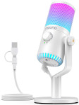 Maono DM30RGB USB Gaming Microphone White