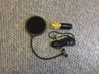 NOVI Profesionalni Studiski Mikrofon, Kabl i POP filter