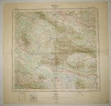 Karta (zemljovid) Bjelovar 1961