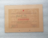 1948. Počasno zvanje Udarnik - Jugoslavija