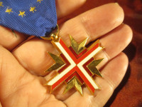 Europski križ ratnika, francuski model, bronca s pozlatom i emajlom