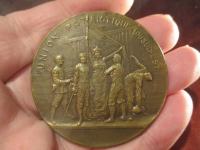 Francuska patriotska medalja grada Toulona, bronca, 50 mm, 54 grama