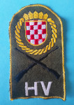 HV (Hrvatska Vojska) stara vezena oznaka prišivka Hrvatska Vojska