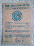 Identifikacijski karton vojnika 3. korpusa Armije RBiH