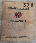 ISKAZNICA "USTAŠKA MLADEŽ" IZ 1943.-POLAZNIK VOJNE OBUKE U ZAGREBU