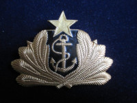 JUGOSLAVIJA - JRM - ratna mornarica - metalna oznaka za šapku