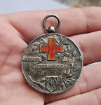Kraljevina Jugoslavija - srebrna medalja Crveni križ, de-srbizirana!!