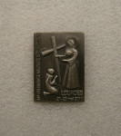 LOURDES - 52 VOJNO HODOČAŠĆE - METALNA 4,1 x 3 cm.