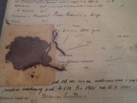 dokumenti za obranu siska od poplava 1942,sa pečatom