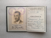 NDH Knjižica Redarstvena Oblast Zagreb - Dozvola Boravka 1944.