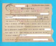 NDH - USTAŠKA NADZORNA SLUBA (UNS) orig. službeni telegram iz 1943. g.