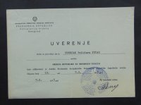 Orden Republike sa srebrnim vencem - 1972.Uvjerenje   2 Red