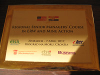 Priznanje o kursu za razminiranje