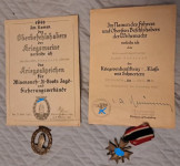 Prsni njemački mornarički znak - Minolovac Drugi sv. rat + medalja + u