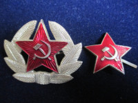 SSSR - Crvena armija - dvije oznake za kape - šapke - šubare