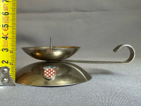 Stari Kordun Karlovac prijenosni svijećnjak (noćnik) - Inox, s grbom