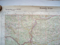 topografska karta JNA BOSANSKA KRUPA , vojna tajna , 1984 god