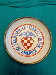 Vintage ukrasni tanjurić/pepeljara - Hrvatska bratska zajednica (HBZ)