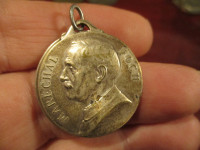 WW1 Francuska patriotska medalja Maršal Foch 1918., posrebrena bronca