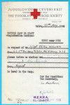 WW2 dokument Yu Crvenog Križa iz izbjegličkog logora EL SHATT (1944)