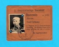 WW2 Njemački koncentracijski logor Ravensbruck sl.legitimacija-kopija