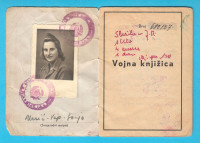 WW2 PARTIZANKA (Selca-Brač & Ljubljana-Slovenija) stara vojna knjižica