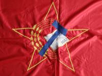 Zastava-SSOJ-Saveza Socijalističke Omladine Jugoslavije-295.X147cm.