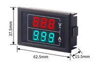 Digitalni AC volt-ampermetar 300V/100A
