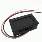 LED Voltmetar 0-30V, 3 digita panel