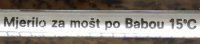 Mjerilo za mošt po Babou, T 15•C