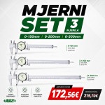 Pomično mjerilo sa satom SET 0-150, 0-200, 0-300 mm 0.02mm Insize