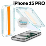 Premium kaljeno staklo 3D sa aplikatorom komplet za iPhone 15 PRO