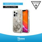 Guess zaštita za iPhone 13 Pro GUHCP13LLGPEGO Peony Liquid Glitter