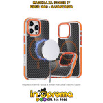 ZA IPHONE 17 MASKICA MASKA MAGSAFE FIBER NARANČASTA FUTROLA